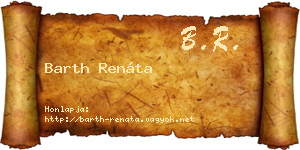 Barth Renáta névjegykártya